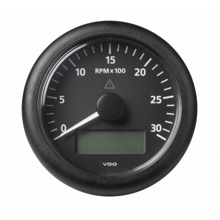 A2C59512390 Veratron ViewLine Tachometer 3,000 RPM Black 85mm