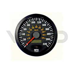 437-015-009G VDO Cockpit Vision Speedometer 220 Mph 100mm 12-24V
