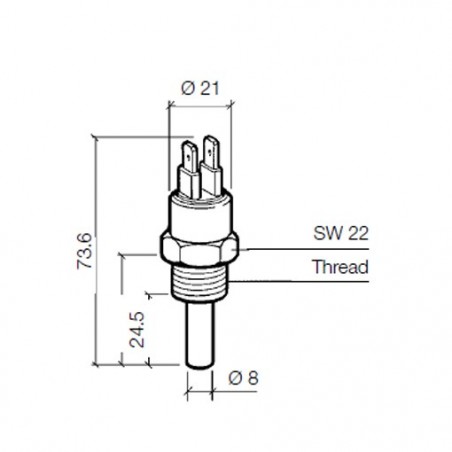 Interruptores de temperatura: X10-232-001-005P VDO Interruptores de temperatura: X10-232-001-005P VDO