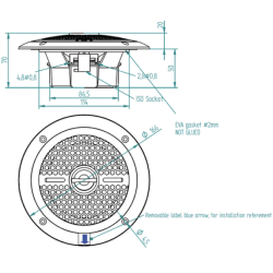 051-018-011 VDO Marine Speaker Round 166-130mm White 2-Way (2 pieces)