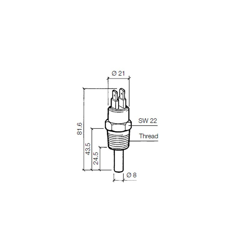 X10-232-001-006P VDO Temperature Switch 96°C - 1/2-14 NPTF