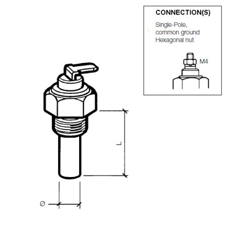 A2C1755240001 Continental VDO A2C1755240001 - Oil Temperature Sensor 150°C - 1/2-14 NPTF