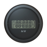 B00005302 Veratron ViewLine - 52mm Black Combi Voltmeter and Hour Meter - 9-48V SLRB