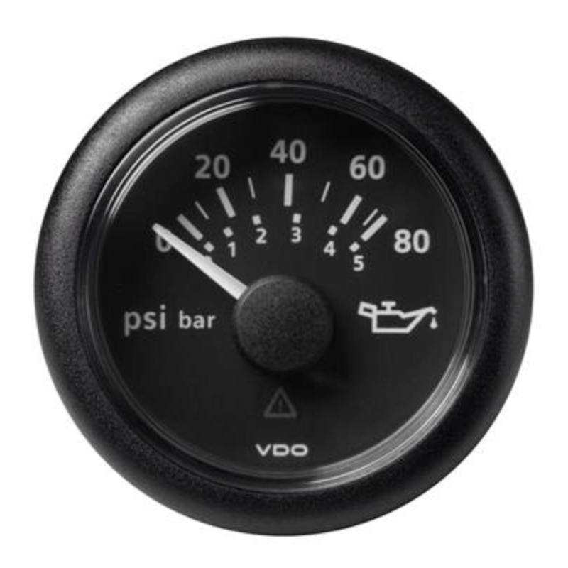 A2C59514128 Veratron ViewLine Engine Oil Pressure 80PSI Black 52mm