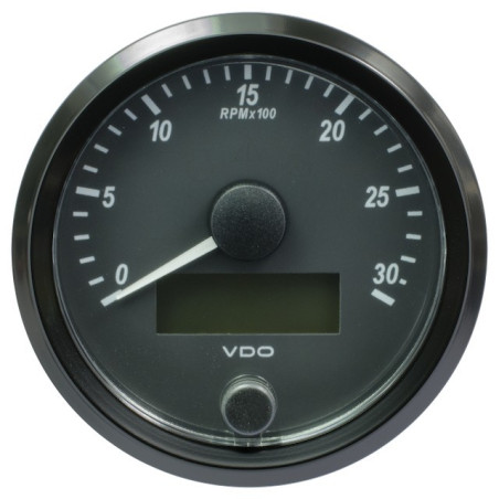 A2C3832980002 VDO SingleViu Tachometer CANBus 3,000 RPM Black 80mm