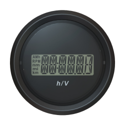 B00005303 Veratron ViewLine Hour Meter and Voltmeter Black 52mm