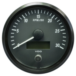 A2C3832810002 VDO SingleViu CANBus Tachometer 3,000 RPM Black 100mm
