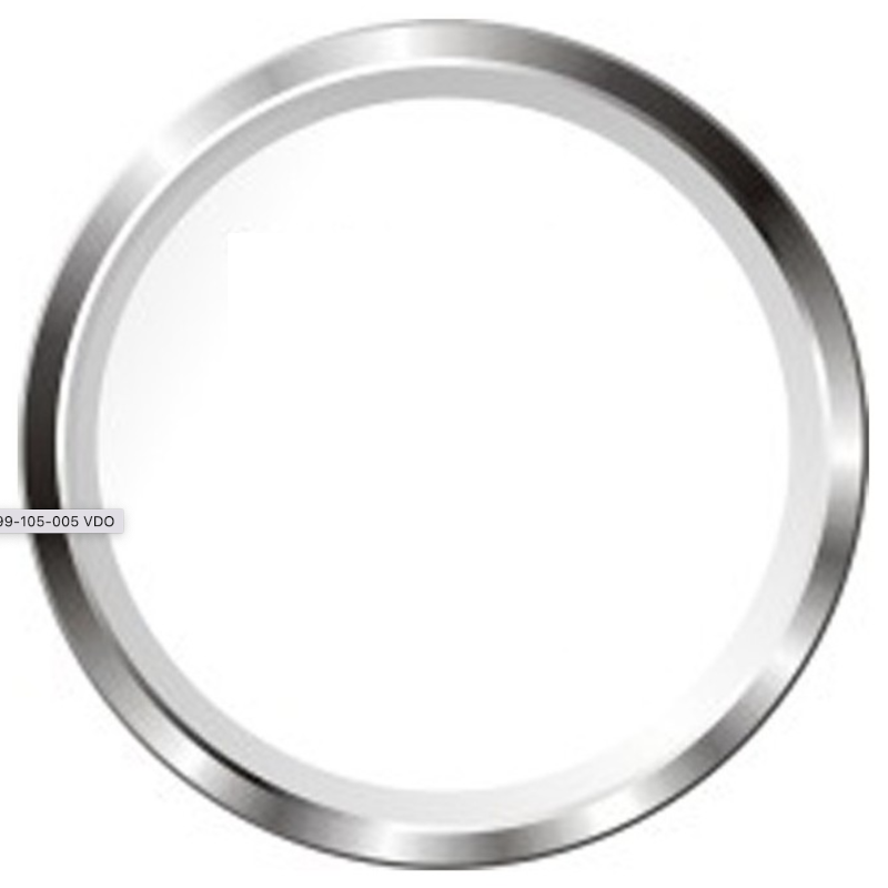 999-105-005 24 Pieces VDO Cockpit International/Vision 80mm Front Ring Triangle Chrome Bulk Packaging