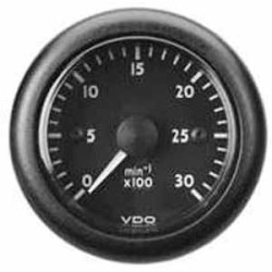 N02-012-726 VDO OceanLine Tachometer 3.000 RPM Black - 85mm - 24 Volt