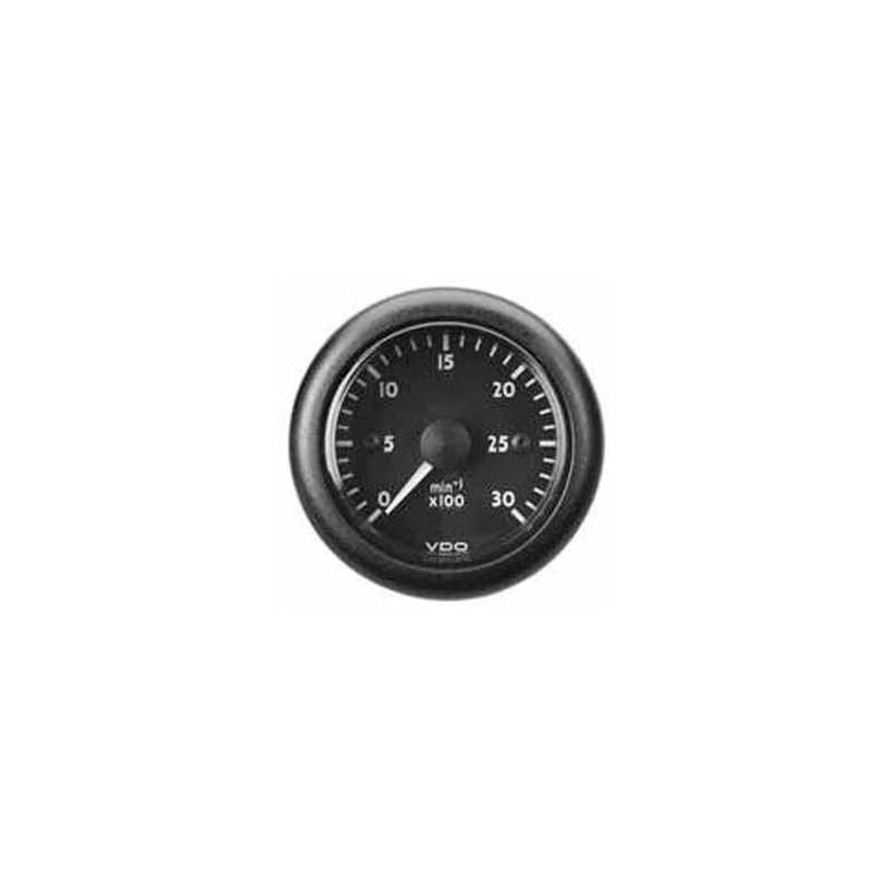 N02-012-726 VDO OceanLine Tachometer 3.000 RPM Black - 85mm - 24 Volt