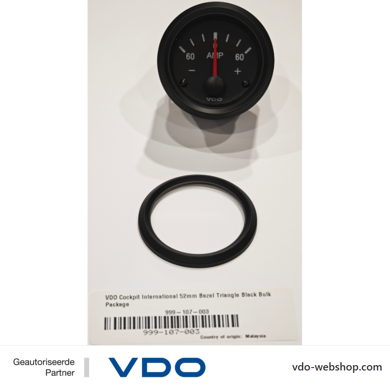 Original VDO A2C53186024 Veratron ViewLine 52mm Front Ring Triangle Black Bulk Packaging Price excl VAT 7.2