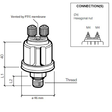 360-081-038-014C VDO Drucksensor 0-16 Bar - M14