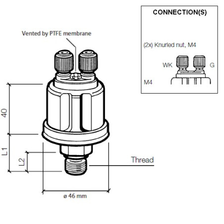 360-081-030-017C VDO Druksensor 0-10 Bar - M10
