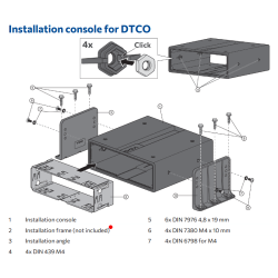 VDO MTCO - DTCO Console de montage 1 DIN Universelle