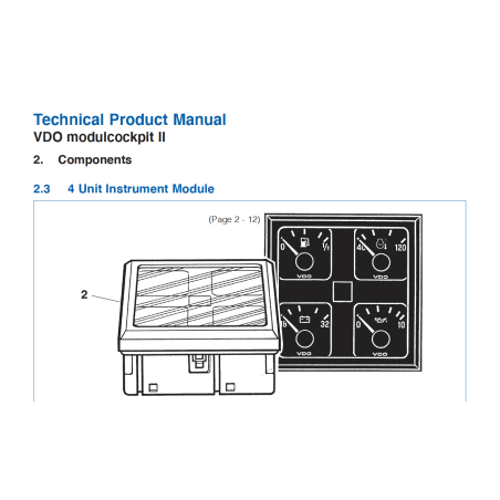 X11-395-000-028 10 Stuks VDO ModulCockpit II - 4-delige instrumentbehuizing - 24 V