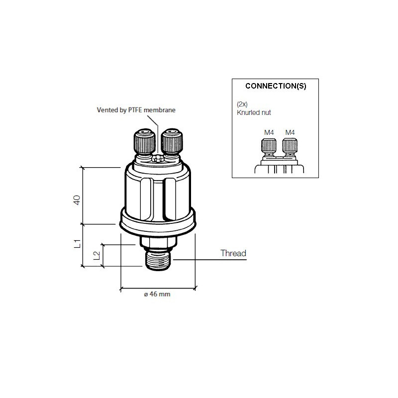 360-081-032-014C VDO Druksensor 0-10 Bar - 1/8-27 NPTF