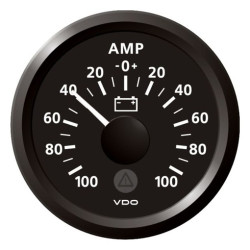 A2C59512308 Veratron Marine ViewLine Ammeter 100A Black 52mm - SLTB