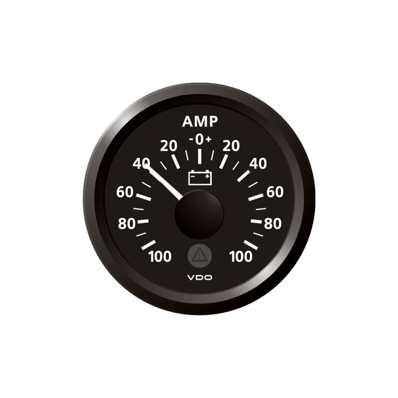 A2C59512308 Veratron Marine ViewLine Ammeter 100A Black 52mm - SLTB