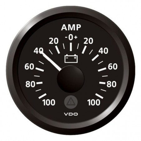 VDO ViewLine Ampèremeter 100A Zwart 52mm