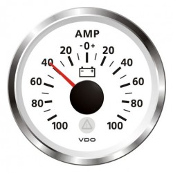 VDO ViewLine Amperemeter 100A Weiß 52 mm