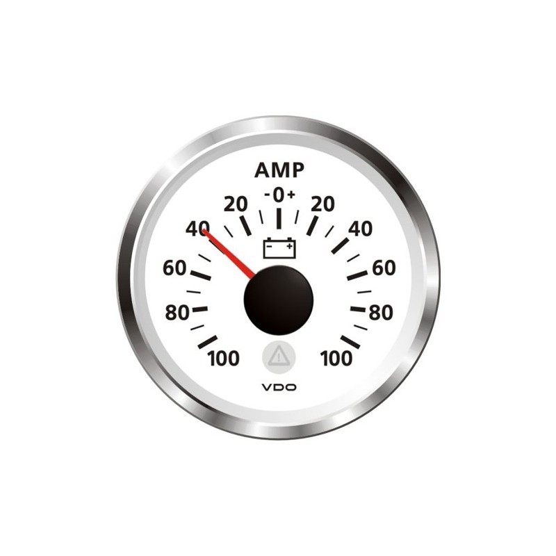 VDO ViewLine Amperemeter 100A Weiß 52 mm