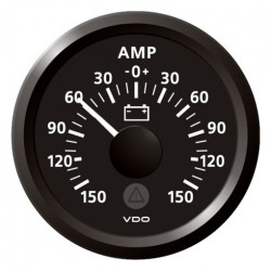 VDO ViewLine Ampèremeter 150A Zwart 52mm