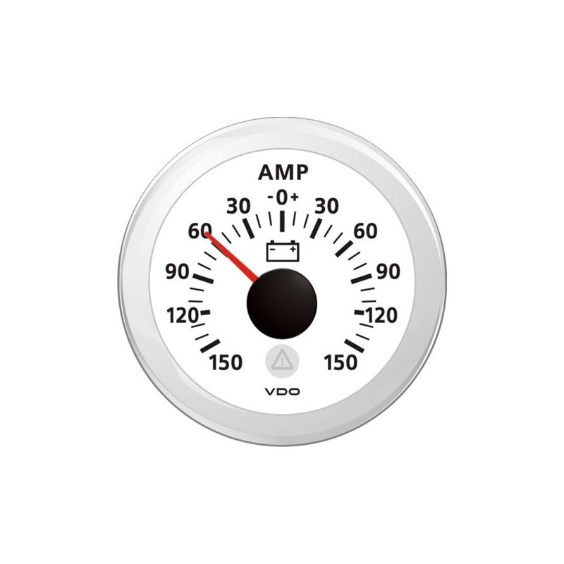 VDO ViewLine Ammeter gauge 150A set White 52 mm