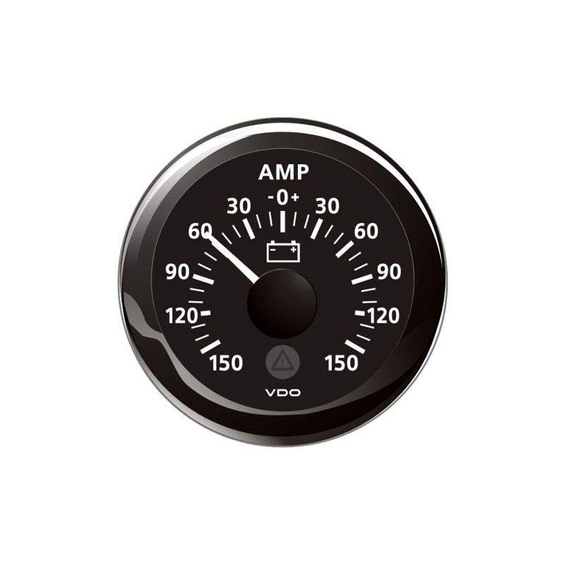VDO ViewLine Ammeter gauge 150A set Black 52 mm