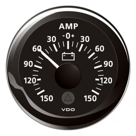 VDO ViewLine Ampèremeter Kit 150A Zwart 52mm