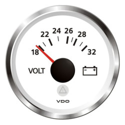 A2C59514841 Veratron ViewLine Voltmeter 18-32V White 52mm