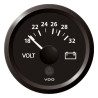A2C59512455 Veratron ViewLine Voltmeter 18-32V Black 52mm