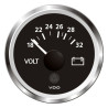 A2C59512457 Veratron ViewLine Voltmeter 18-32V Black 52mm