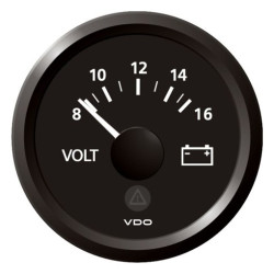 A2C59512543 Veratron ViewLine Voltmeter 8-16V Black 52mm