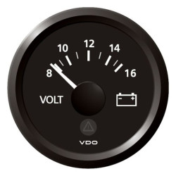 A2C59514851 Veratron ViewLine Voltmeter 8-16V Black 52mm