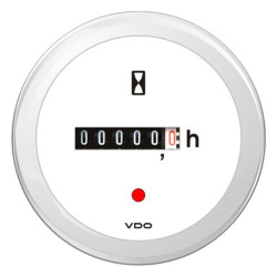 A2C59512454 Veratron ViewLine Hour Meter White 52mm