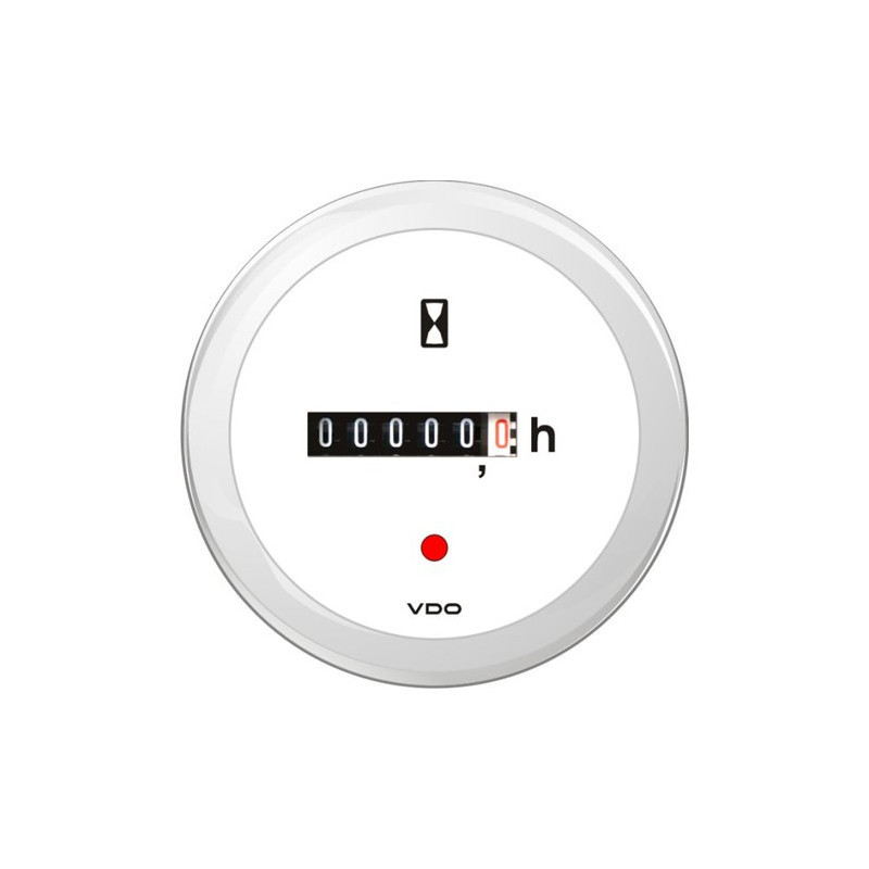 A2C59512454 Veratron ViewLine Hour Meter White 52mm