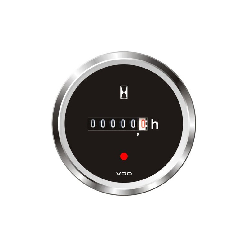 A2C59512452 Veratron ViewLine Hour Meter Black 52mm