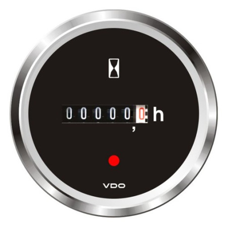 A2C59512452 Veratron ViewLine Hour Meter Black 52mm