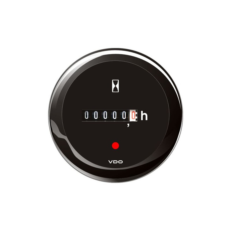 A2C59512453 Veratron ViewLine Hour Meter Black 52mm
