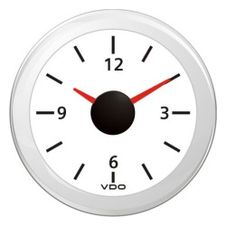 A2C59513444 Veratron ViewLine Quartz Clock 24V White 52mm