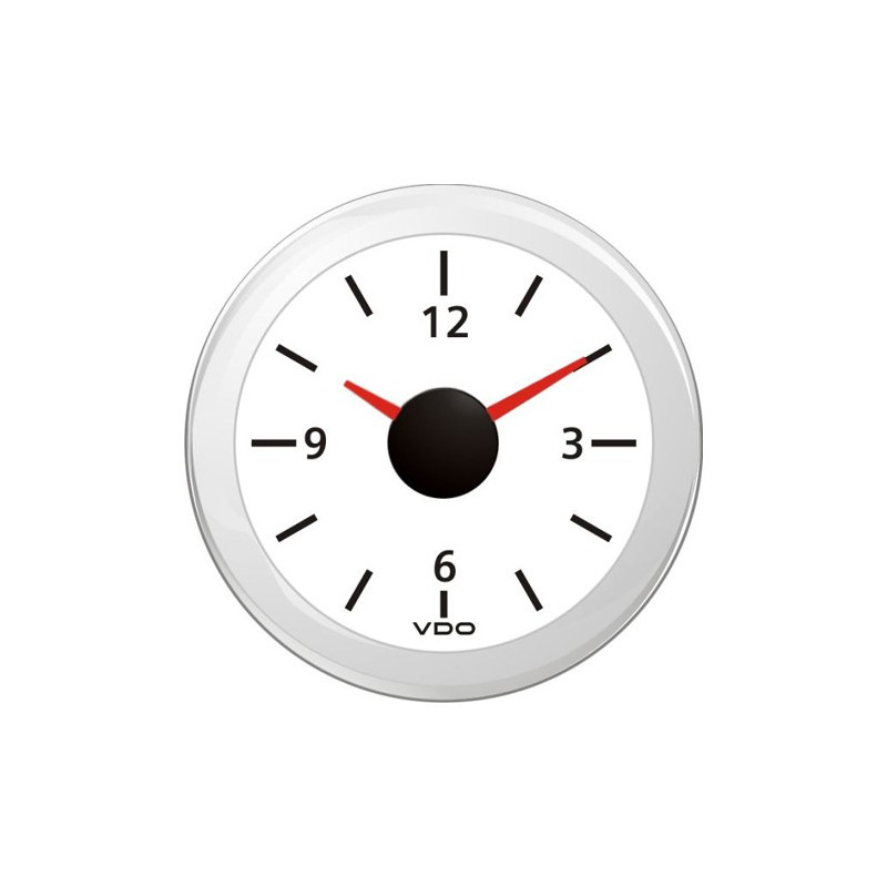 A2C59513444 Veratron ViewLine Quartz Clock 24V White 52mm