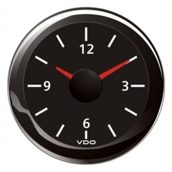 VDO ViewLine Quartz clock 12V Black 52mm