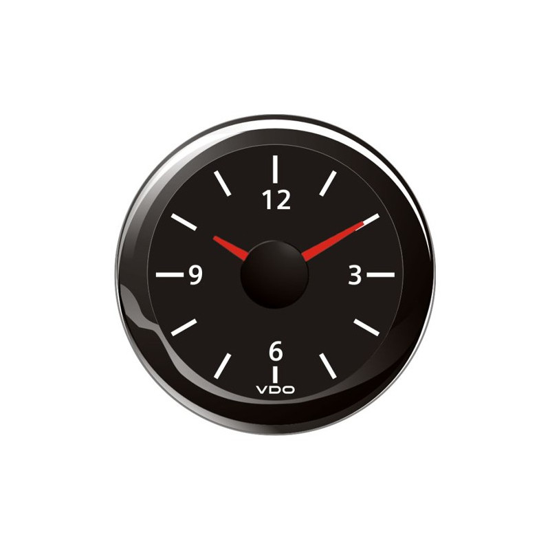 A2C59513429 Veratron ViewLine Quartz Clock 12V Black 52mm
