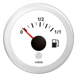 VDO ViewLine Fuel Level 90-0.5 Ohm* White 52mm