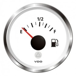 VDO ViewLine Fuel Level 90-0.5 Ohm* White 52mm