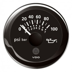 VDO ViewLine Motor Öldruck 100PSI Schwarz 52mm