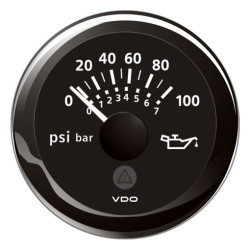 A2C59514107 Veratron ViewLine Engine Oil Pressure 100PSI Black 52mm