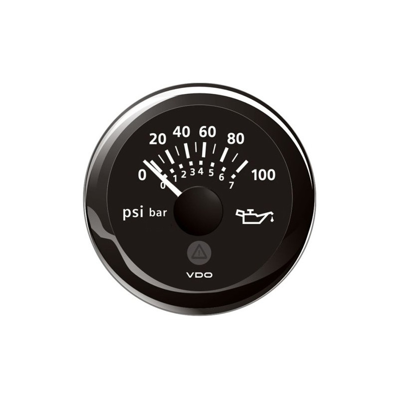 A2C59514107 Veratron ViewLine Engine Oil Pressure 100PSI Black 52mm