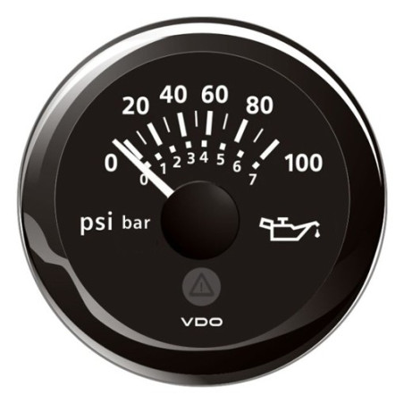 A2C59514107 Veratron ViewLine Engine Oil Pressure 100PSI Black 52mm