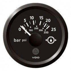 VDO ViewLine Getriebe Öldruck 25Bar Schwarz 52mm